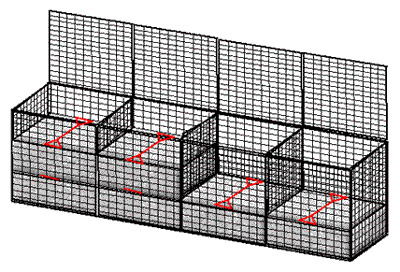 gabion basket - inserting a brace