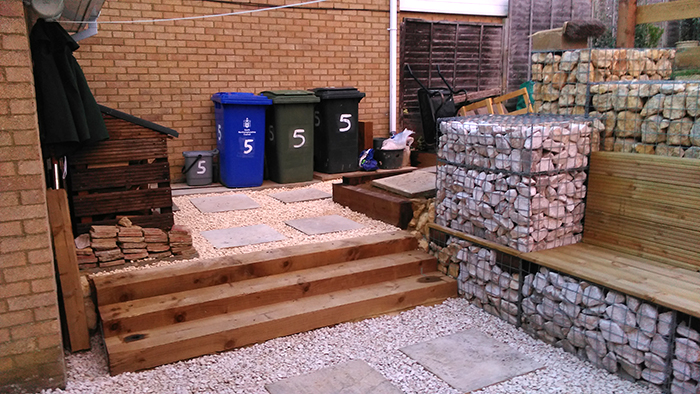 Transformation of sloped back garden