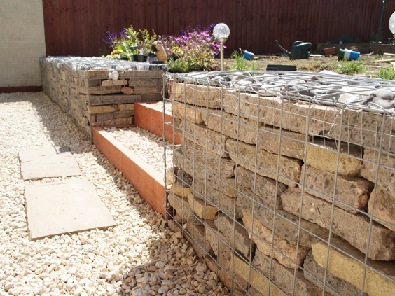 gabion slab wall