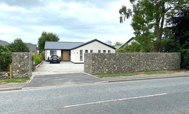 Boundary Gabion wall for drive