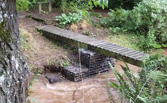 Gabion Bridge support