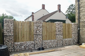 Timber_&_gabion_boundary_fence